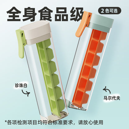 Creative One-handed Press Ice Cream Household 6-grid Small Ice Cream Refrigerator Ice Food-grade Press Ice Cream Storage Box