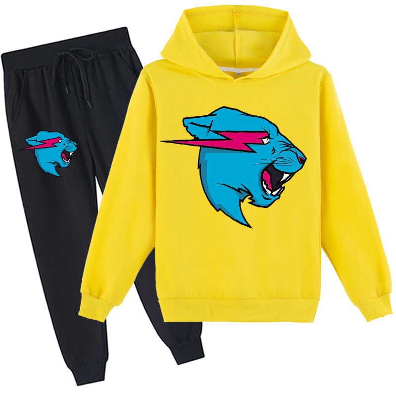 Mr. Beast Lightning Cat Jogger and Hoodie Set