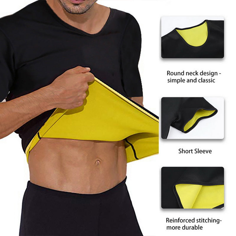 Body Shaper Fitness Sports T-shirt with Abdomen Corset