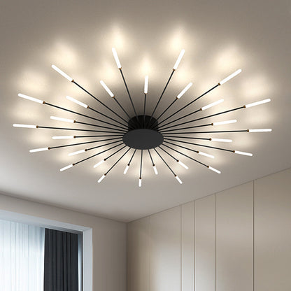 Zhongshan Lamps Simple Living Room Lamp Ceiling Lamp Hall High-class Restaurant Bedroom Vortex Fireworks LED Ceiling Lamp