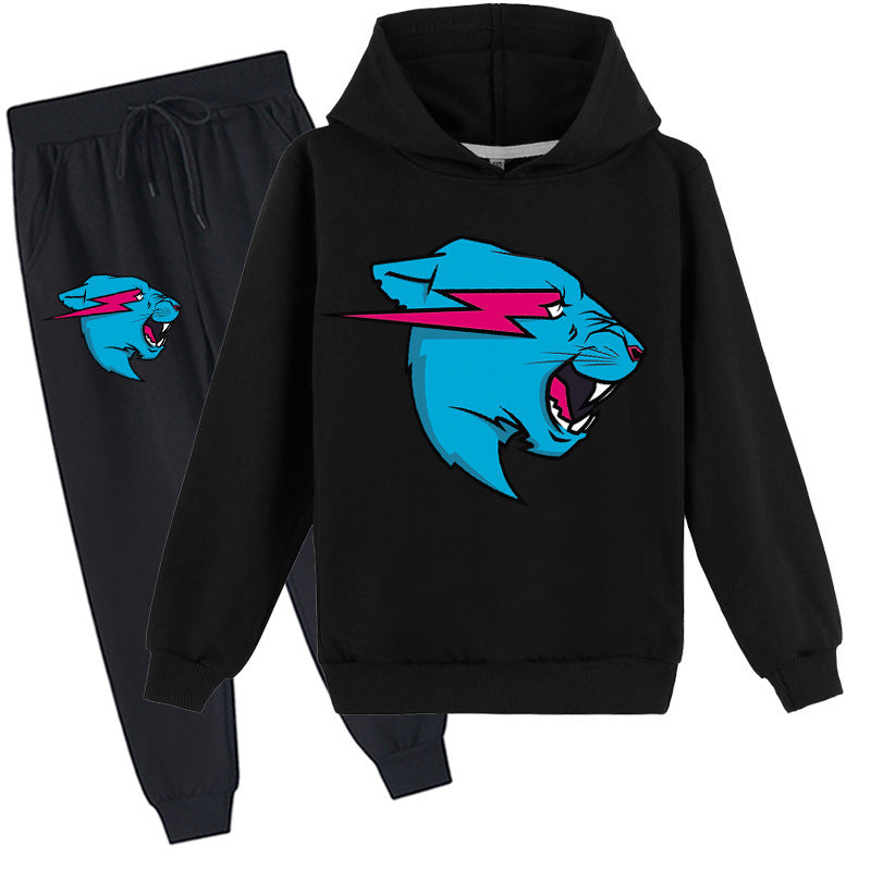Mr. Beast Lightning Cat Jogger and Hoodie Set