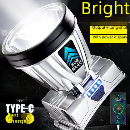 Explosions Strong Light Head Lamp Big Light Cup Outdoor Maintenance Emergency Long Endurance Wearing Miner&#039;s Lamp Led Electric Fishing Lamp