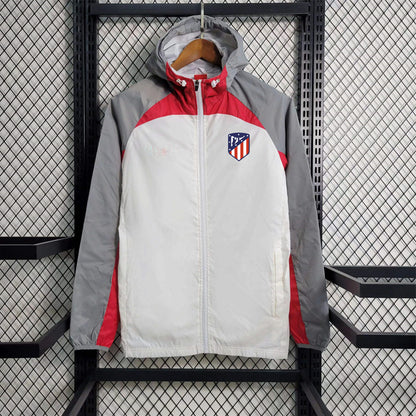 New Real Madrid Atletico Madrid Spanish Jacket Windproof Long Sleeve Zipper Jacket Embroidered Football Pre-match Sportswear Treng Coat