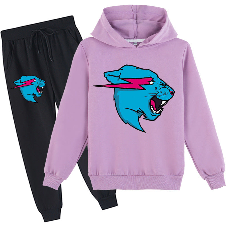 Mr. Beast Lightning Cat Jogger and Hoodie Set
