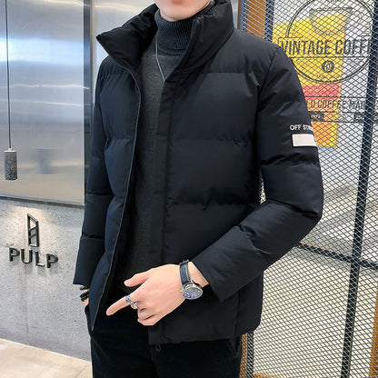 Autumn And Winter Loose Youth Cotton-padded Coat Solid Color Winter Cotton-padded Coat Warm Cotton-padded Coat For Male Students