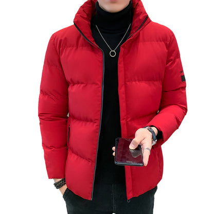Autumn And Winter Loose Youth Cotton-padded Coat Solid Color Winter Cotton-padded Coat Warm Cotton-padded Coat For Male Students