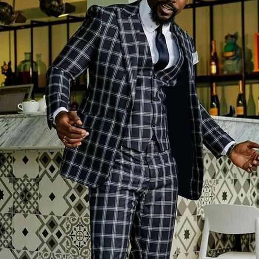 Men's Casual Check Top Pants Two Piece Set. WAS £80 NOW £49.99 ONLY.